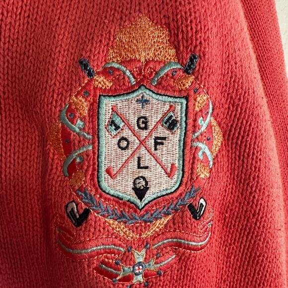 Vintage IZOD Golf Cardigan Sweater Embroidered Logo Country Club Yacht Old Money - Picture 5 of 9